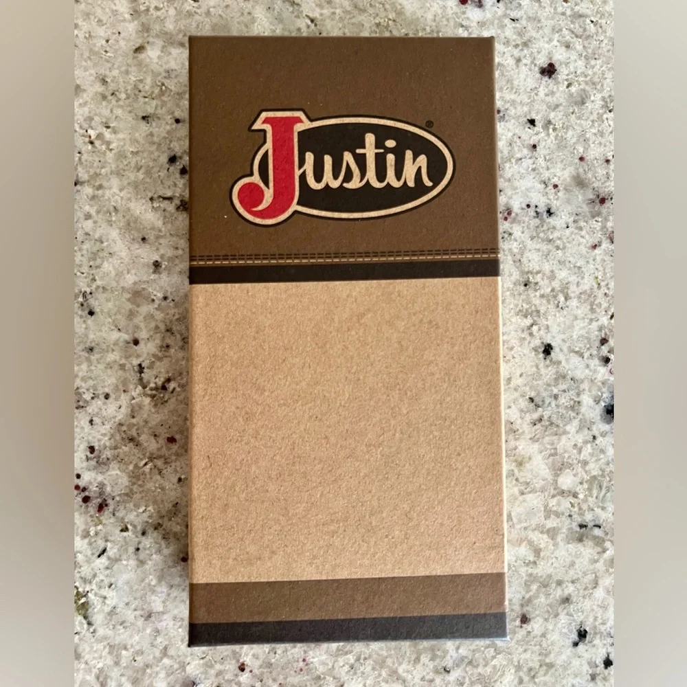 Justin Boots Chestnut Leather Rodeo Wallet with Serape J
